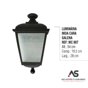 LUMINÁRIA MEIA CARA GALENA