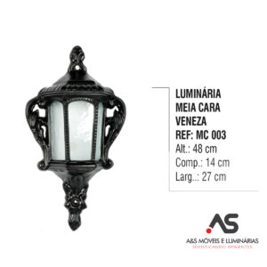 LUMINÁRIA MEIA CARA VENEZA