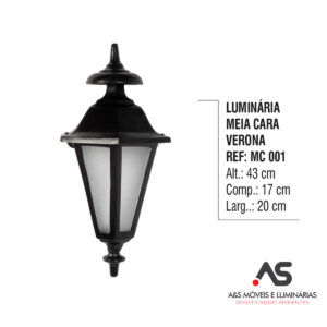 LUMINÁRIA MEIA CARA VERONA