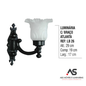 LUMINÁRIA COM BRAÇO ATLANTA