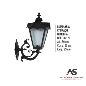 LUMINÁRIA COM BRAÇO GENEBRA