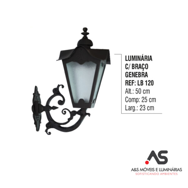 LUMINÁRIA COM BRAÇO GENEBRA