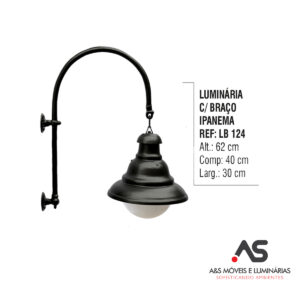 LUMINÁRIA COM BRAÇO IPANEMA