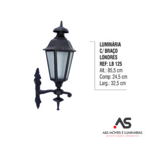 LUMINÁRIA COM BRAÇO LONDRES