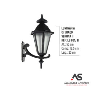 LUMINÁRIA COM BRAÇO VERONA ||