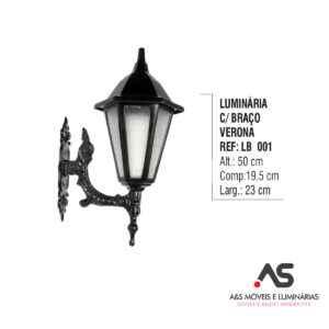 LUMINÁRIA COM BRAÇO VERONA MINI