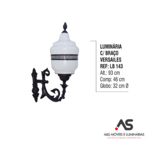 LUMINÁRIA COM BRAÇO VERSAILLES