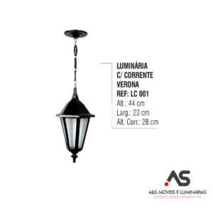 LUMINÁRIA COM CORRENTE VERONA