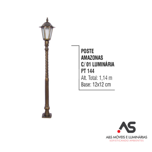 POSTE AMAZONAS COM 01 LUMINÁRIA
