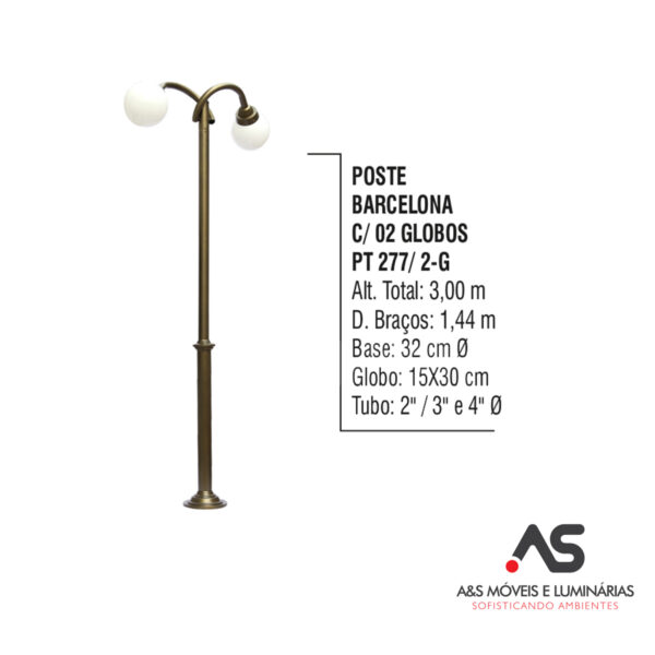POSTE BARCELONA COM 02 GLOBOS