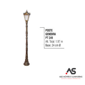 POSTE GENEBRA COM 02 LUMINÁRIA