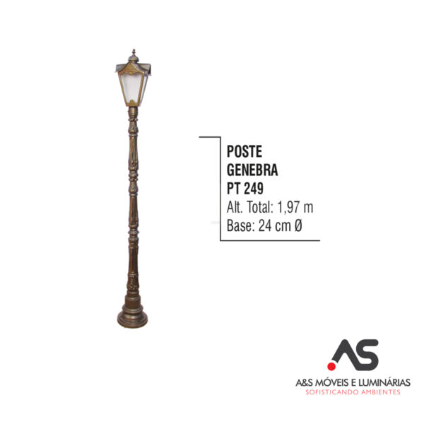 POSTE GENEBRA COM 02 LUMINÁRIA