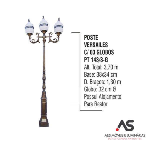 POSTE VERSAILLES COM 03 GLOBOS