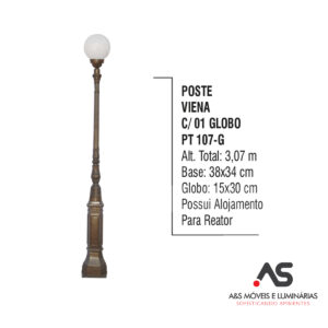 POSTE VIENA COM 01 GLOBO