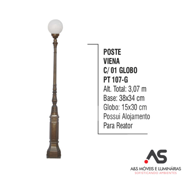 POSTE VIENA COM 01 GLOBO
