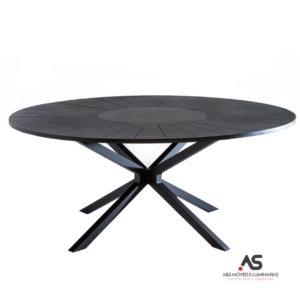 MESA DE JANTAR JASMIM TAMPO EM ALUMÍNIO SEM GIRO 22049-22050