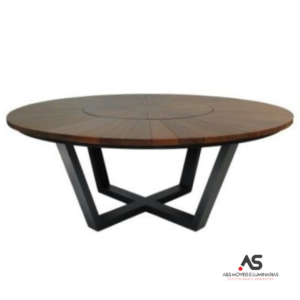 MESA DE JANTAR CARIBE TAMPO E GIRO EM MADEIRA 22089-22093